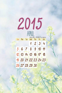 <b>2015年4月日歷手機(jī)壁紙</b>