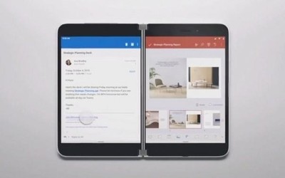 微軟副總裁“居家辦公”秀折疊手機(jī)：Surface Duo現(xiàn)真身