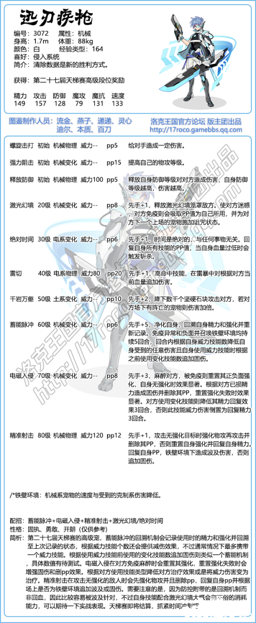 《洛克王國》迅刃疾槍技術(shù)搭配推薦？迅刃疾槍怎么配招